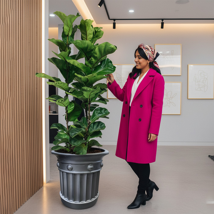 گلدان-دکوراتیو-فیکوس-لیراتا-شماره-163-(ارسال-سریع-امروز) گلدان دکوراتیو فیکوس لیراتا شماره 163 (ارسال سریع امروز) - Image 1